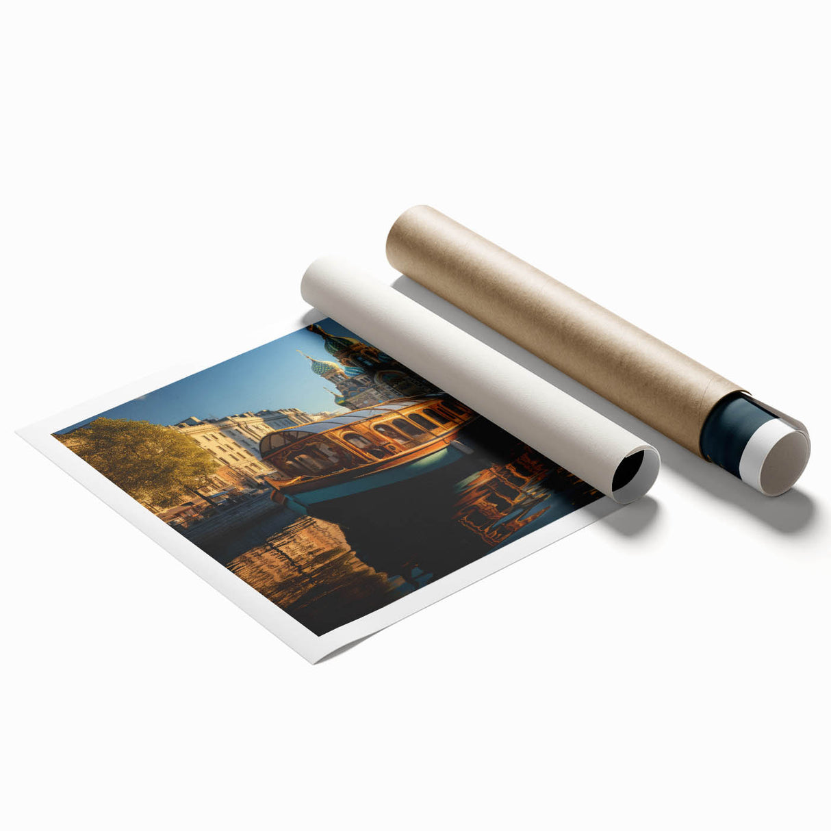 Extra large rolled print of a floral art piece depicting St.