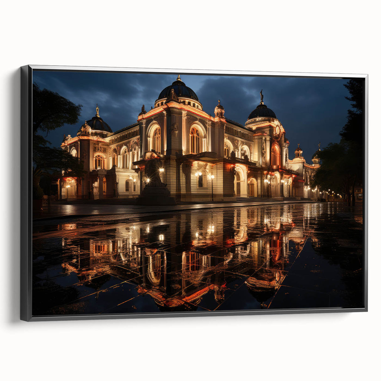 Black and white framed canvas of Sochi landscape, featuring muted vintage poster art style, ideal for bedroom wall decor.