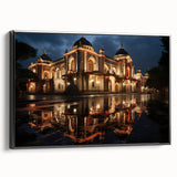 Black and white framed canvas of Sochi landscape, featuring muted vintage poster art style, ideal for bedroom wall decor.
