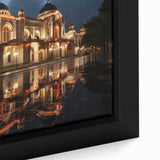 Black wall art featuring a textured close-up of Sochi scenery on a framed canvas, with colorful art elements.