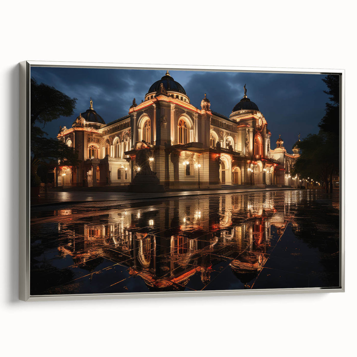 Landscape art painting of Sochi with colorful palette on framed canvas, ideal for living room decor.