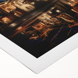 Art deco poster of Sochi landscape in muted earth tones on rolled canvas, suitable for dining room wall art.