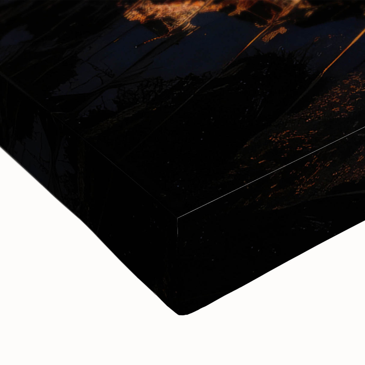 Black and white landscape art painting of Sochi on stretched canvas, ideal for bedroom wall decor.