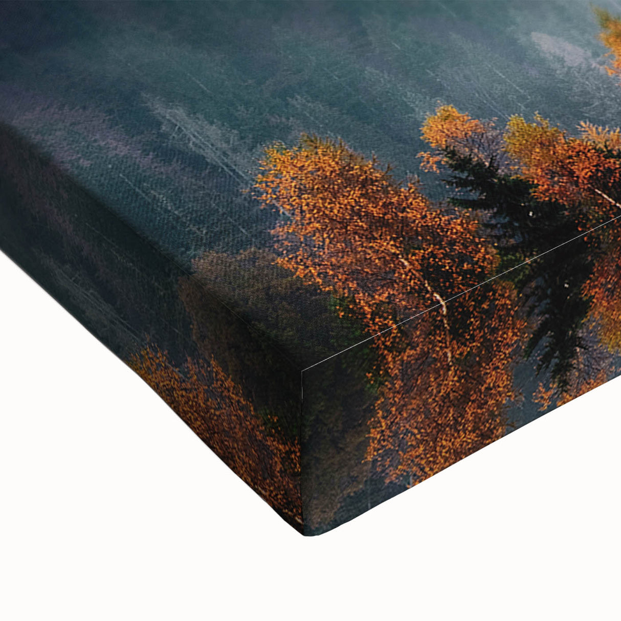 Black and white landscape art painting of Slovenia on large stretched canvas, ideal for bedroom wall decor.