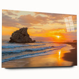 Large abstract wall art of Andalucia, Spain, in muted earth tones on acrylic glass, ideal for bedroom or dining room decor.