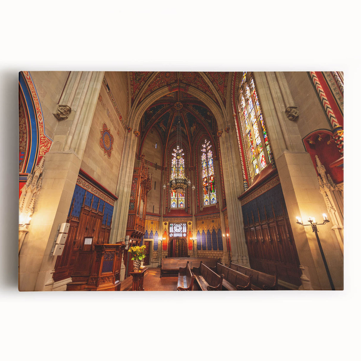 Black and white stretched canvas of Geneva scenery, ideal for kitchen wall art.