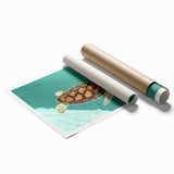 Extra large rolled print of Quintana Roo scenery with vibrant floral elements.