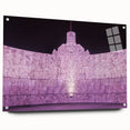 Acrylic glass print of a Yucatan scenery with vivid green and blue tones, ideal for bedroom or dining room decor.