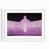 Abstract art print of Mexico's Yucatán scenery in muted earth tones, framed with a white mat, ideal for dining room decor.