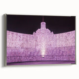 Framed canvas landscape art painting depicting a vibrant Mexican Yucatan scene.