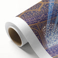 Art deco poster of Middle Eastern scenery in muted earth tones on rolled canvas, ideal for nursery wall art.