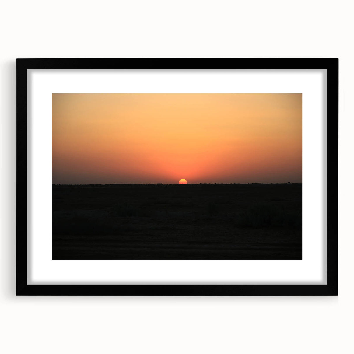 Abstract art print featuring vibrant, colorful textures of a Middle Eastern scenery on a large framed canvas.