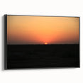 Black and white landscape painting of a Middle Eastern scene on framed canvas, ideal for bedroom wall art.