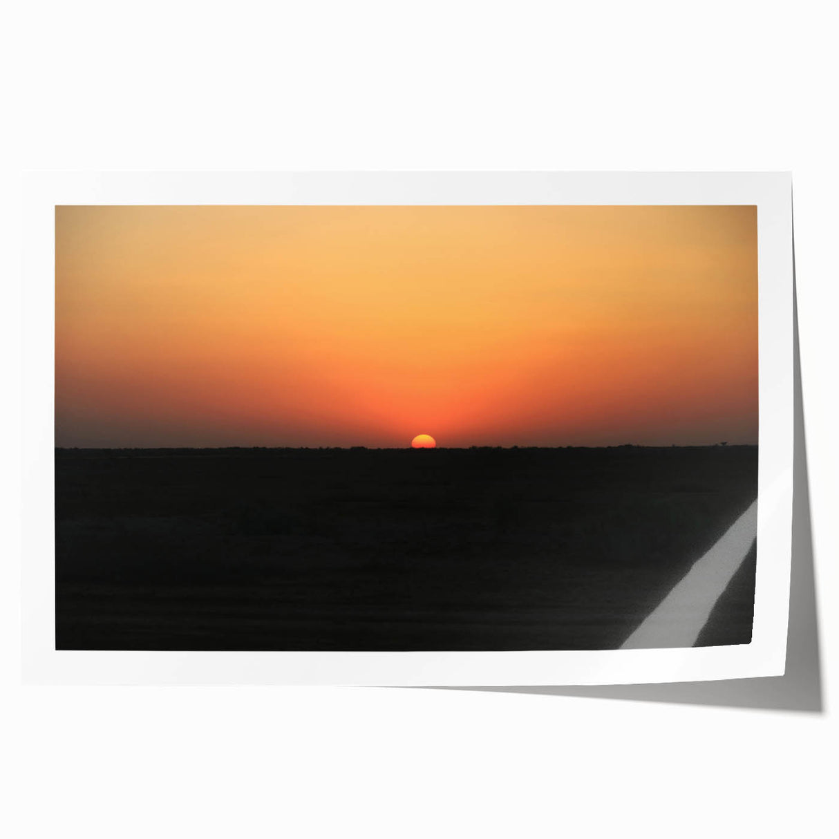 Rolled print of a Middle Eastern Iraq scenery in earth tones, ideal for art wall dining room or classy bathroom decor.