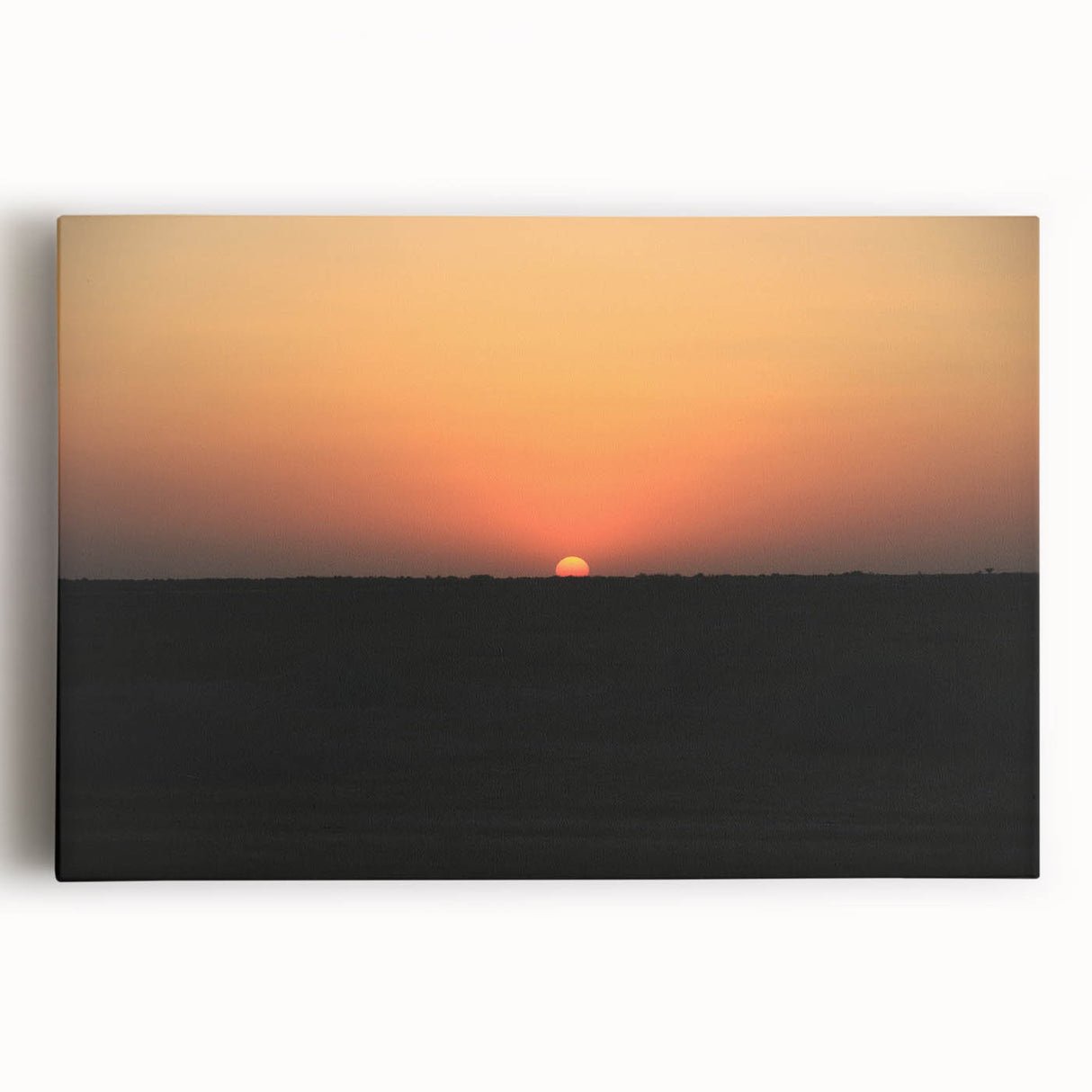 Black and white large art print of Middle Eastern scenery on stretched canvas, ideal for kitchen wall art.