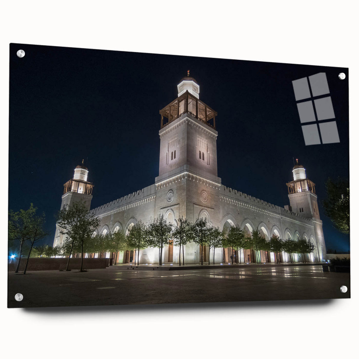 Acrylic print of a Middle Eastern Jordan scenery in earth tones, suitable for bedroom or dining room decor.
