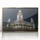 Framed acrylic print of a Jordanian landscape in muted earth tones, ideal for modern art wall decor.