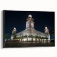 Black and white framed canvas of a vintage Jordan landscape, ideal for bedroom wall art.