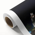 Art Deco poster of Jordan scenery on rolled canvas, featuring earthy tones, ideal for nursery wall art.