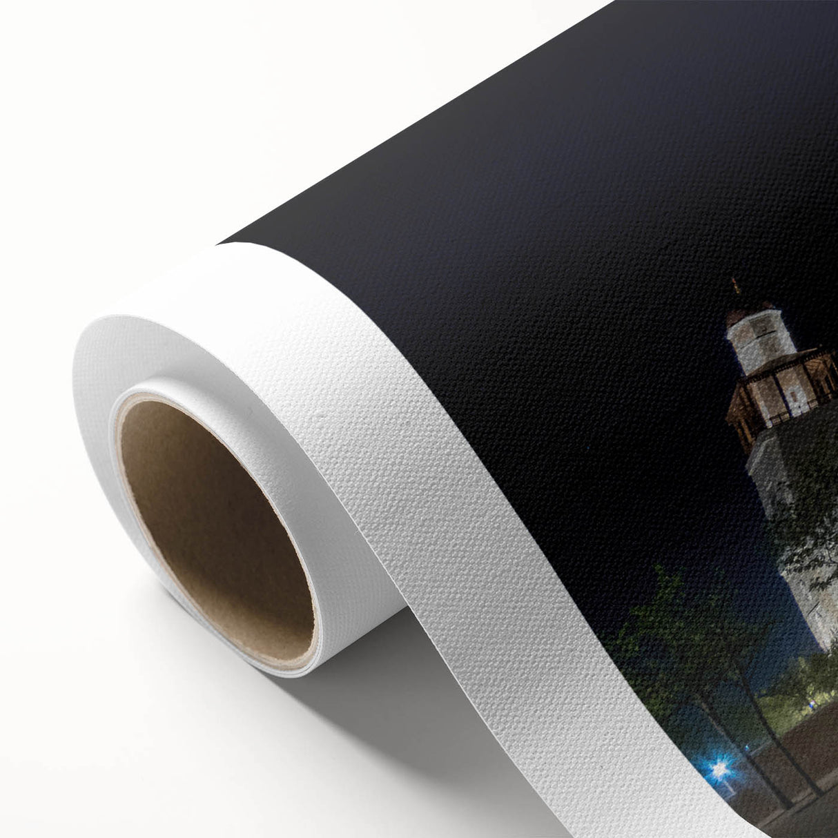 Art Deco poster of Jordan scenery on rolled canvas, featuring earthy tones, ideal for nursery wall art.