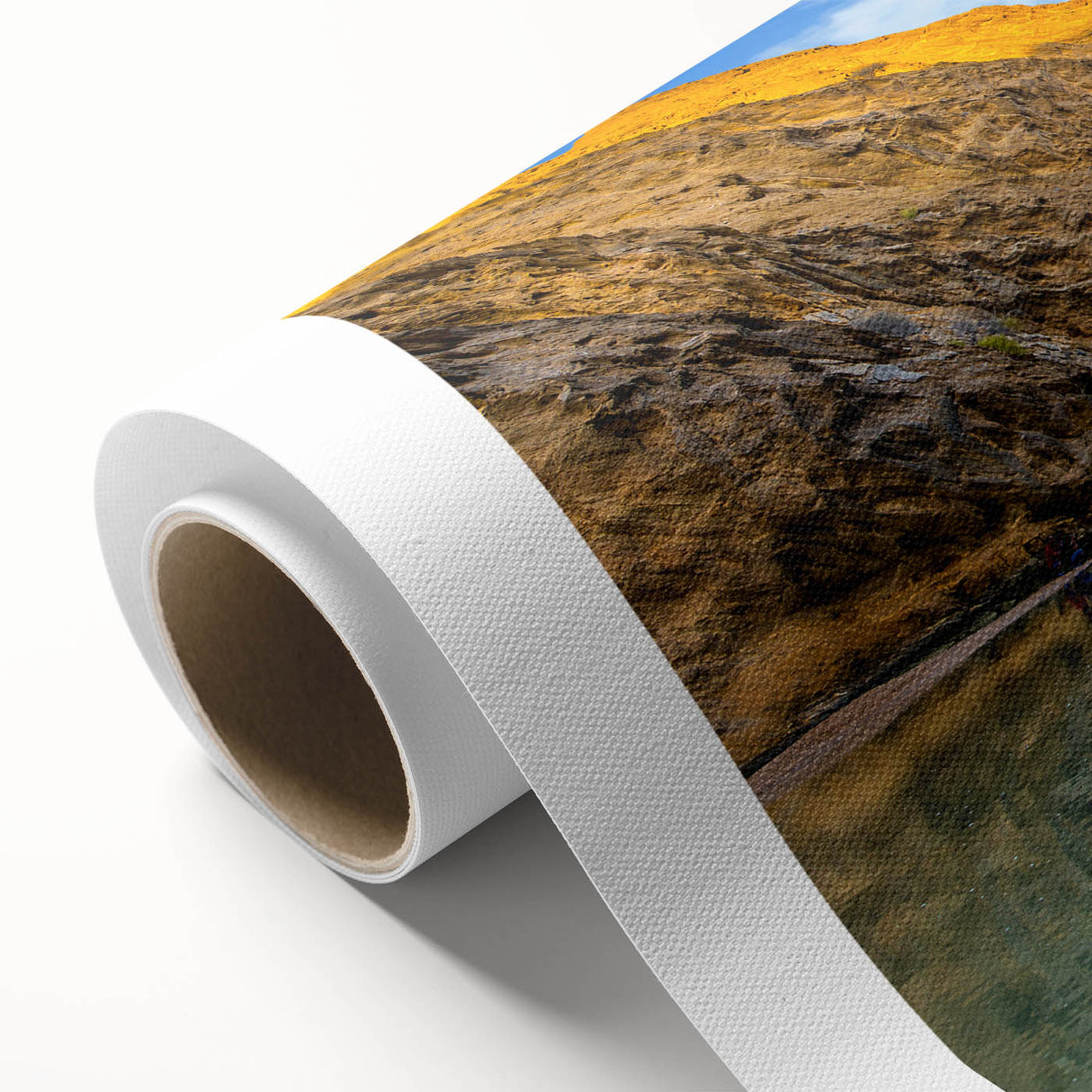 Art Deco style poster of Middle Eastern scenery on rolled canvas, ideal for nursery wall art or dining room decor.