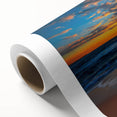 Art deco poster of Bora Bora scenery in pastel shades on rolled canvas, ideal for nursery wall art.