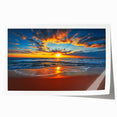 Extra large wall art of Bora Bora scenery on rolled print, featuring vivid blue waters and lush greenery.