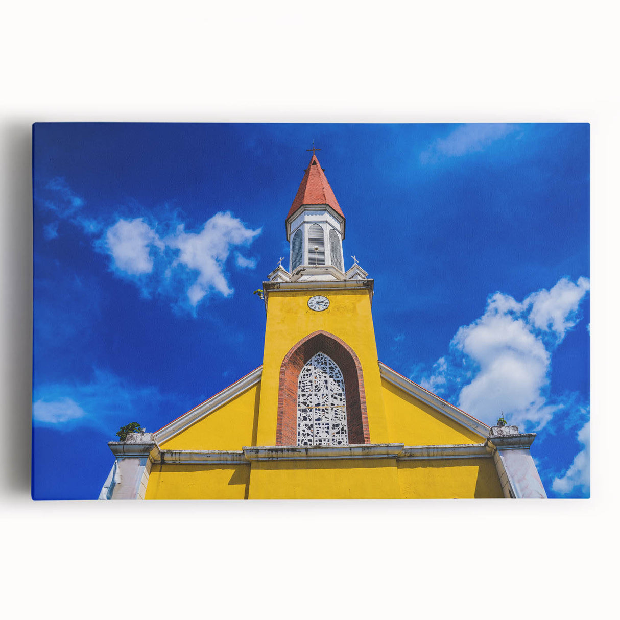 Black and white photo of Tahiti's coastline on stretched canvas, ideal for kitchen wall art.