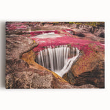 Black and white photograph of a Colombian landscape on large stretched canvas, suitable for kitchen wall art.