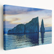 Large canvas print of Galapagos scenery in vibrant blues and greens, suitable for kitchen wall art.