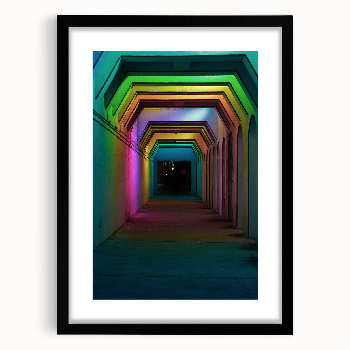 Abstract art print featuring textured, colorful art with vibrant hues on a large framed canvas, ideal for living room decor.