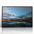 Large abstract wall art of Lake Powell in Arizona, featuring muted earth tones on a framed acrylic.