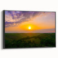 Black and white landscape art painting of Arkansas scenery on framed canvas, suitable for bedroom decor.