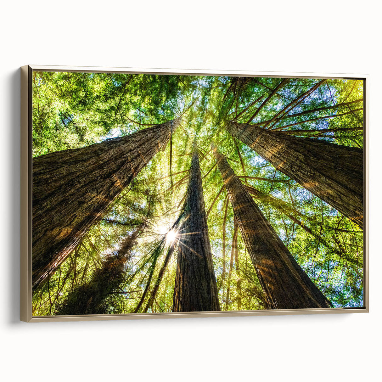 Framed canvas featuring a vintage-style landscape painting of Big Sur, California, in muted earth tones.