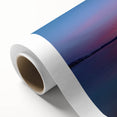 Art deco poster of Lake Tahoe with cool blue and green tones on rolled canvas.