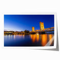 Rolled print of Sacramento scenery in muted earth tones, ideal for art wall dining room.