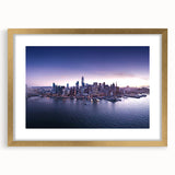 Extra large abstract art print of San Francisco scenery in muted earth tones on a framed canvas.