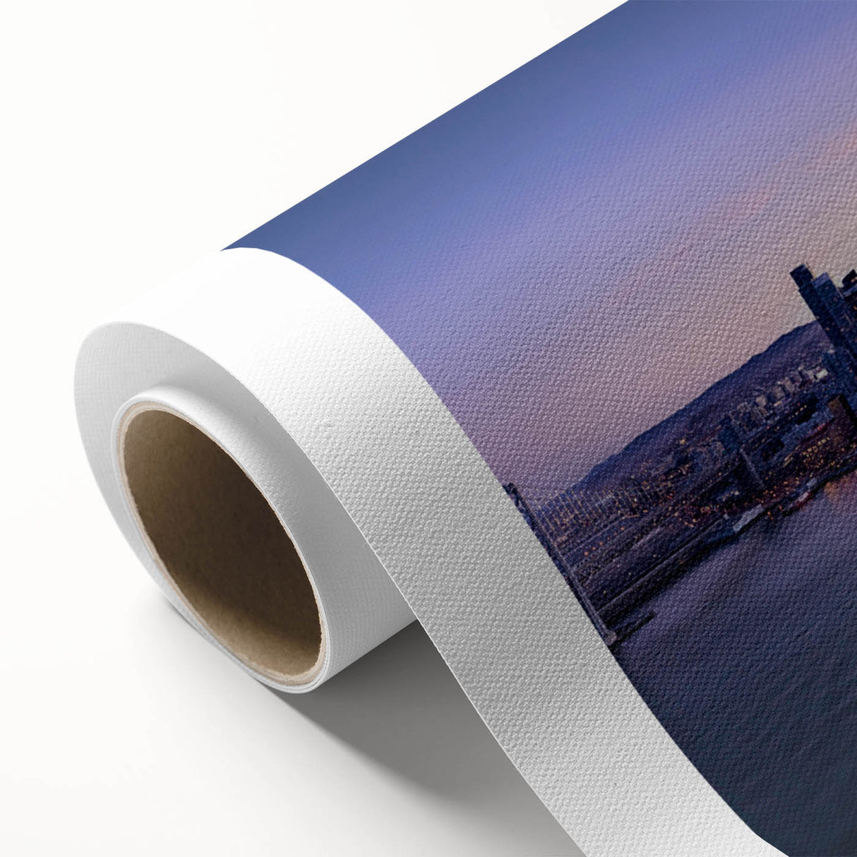 Art Deco style poster of San Francisco skyline in pastel shades on rolled canvas, ideal for nursery wall art or dining room.