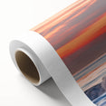 Art deco poster of Santa Barbara scenery in pastel shades on rolled canvas, ideal for nursery wall art.
