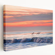 Large art print of Santa Barbara scenery in muted earth tones on stretched canvas, ideal for kitchen wall decor.