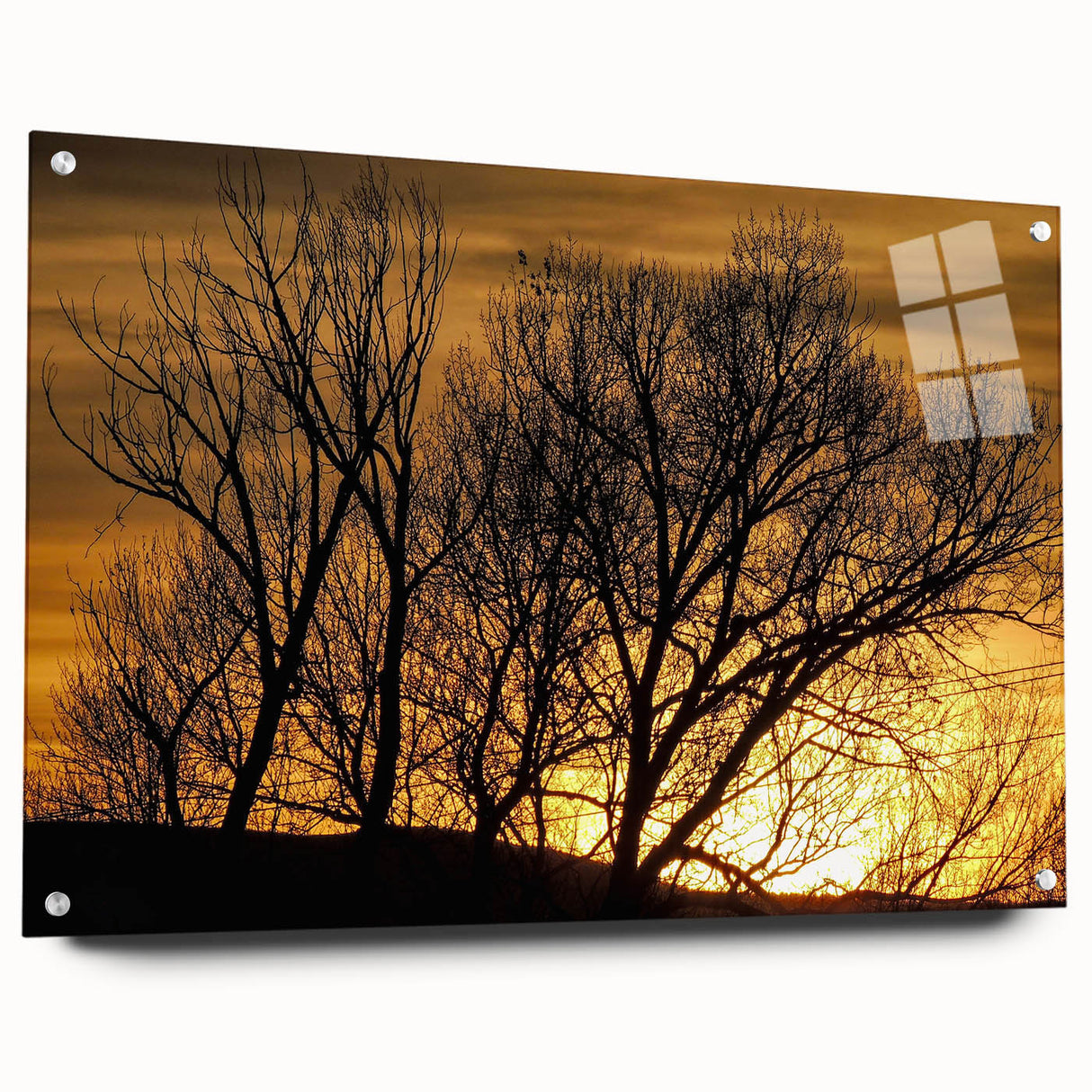 Acrylic print of a large abstract depiction of Vail, Colorado in muted earth tones, ideal for dining room decor.