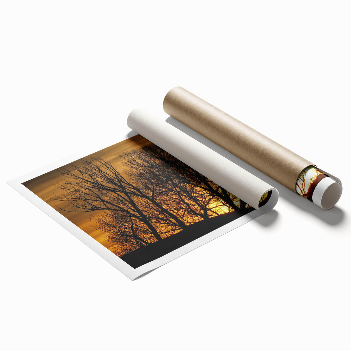 Extra large rolled print of Vail, Colorado scenery in muted earth tones, ideal for classy bathroom wall art.