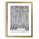 Extra large abstract art print of Aspen, Colorado, featuring textured gold and green hues on a framed mat.