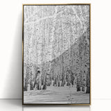 Framed acrylic print of Aspen, Colorado scenery in autumn with vibrant gold and brown tones, ideal for modern art wall decor.