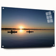 Acrylic print of the Everglades in muted green and blue tones, ideal for bedroom or dining room decor.