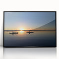 Large abstract wall art depicting the Everglades in muted green and blue tones on a framed acrylic.
