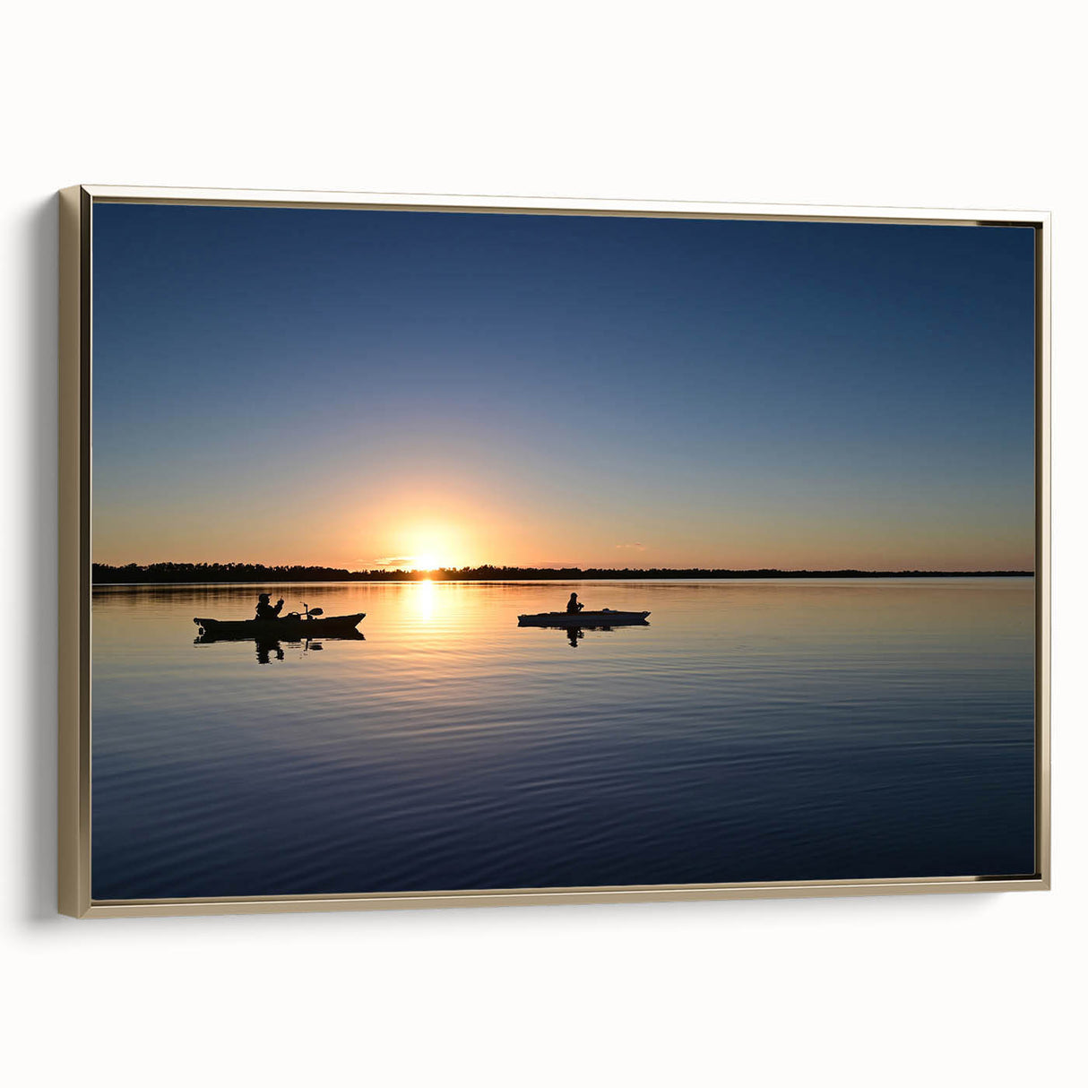 Framed canvas featuring a vintage-style landscape painting of the Everglades in muted green and black.
