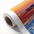 Art deco style poster of Maui scenery with serene blue and green colors on rolled canvas, ideal for nursery wall art.