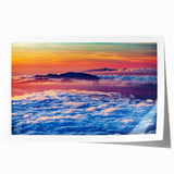 Lush Hawaiian landscape print on rolled canvas, featuring vibrant green and blue tones, ideal for dining room wall art.