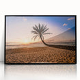 Large abstract wall art depicting the Oahu, Hawaii coastline in mid-century modernist style.